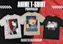 make a anime t shirt design streetwear style